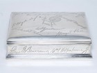Unique 1940 s Gorham Sterling Silver Gentlemen s Dresser Box cigar Humidor  507g