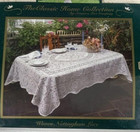 Scranton Lace Woven Nottingham Hyde Park Tablecloth Cover 60 X 126 Usa Made