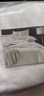 Hotel Collection Cresca King Duvet Cover Set 3pc Gray Zip Machine Washable