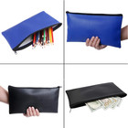 Zipper Bank Bags  4 Pack Money Pouch Pu Leather Cash And Coin Large  Colorful