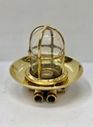 Ship Salvaged Victorian Brass Bulkhead Light Nautical Ceiling Wall Mount Lamp