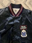 Vintage Bud Light Satin Jacket With Tr Triumph Patch Size Large