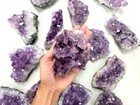 Large Amethyst Druzy Clusters Natural Purple Druze Geodes Stones Reiki Crystal