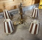 Vtg Mid Century Modern 5 Arm Hanging Swag Lamp Light Atomic Chandelier