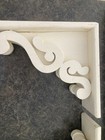 Pair Vintage Large Shabby White Wood Corbels Brackets 12x13x4 5    Chic 2for 1