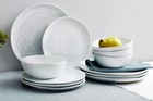Everyday White Organic  12 Piece Dinnerware Set  Service For 4