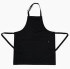 New Without Tags - Stock Black Herringbone Bib Apron 100  Cotton