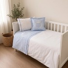 Lafiny Embroidered Cotton Baby Crib Duvet Cover Set 4 Piece Nursery Bedding