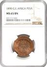 Tanzania - German East Africa   1 Pesa 1890 Pcgs Ms 65 Bn   17     Rare