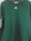 Adidas Mens Medium Green Dugout Fleece Top Pullover Sweatshirt