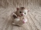 Vintage 3 Sugar Glazed Ceramic Cats kittens Japan