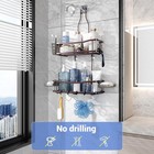 Hanging Shower Caddy Bathroom Organizer Rustproof Shower Shelf Racks Over Sho   