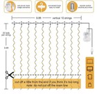 Fairy Curtain Lights 300 Led White 8 Modes 9 8  9 8ft Waterproof Usb battery