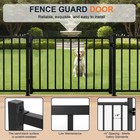 Deck Fence Gate Outdoor 35  H X 48  W Heavy Duty Steel Anti-rust Door With Latch