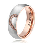 Hers   Women s For Real Love Heart Promise Ring Stainless Steel Wedding Engageme