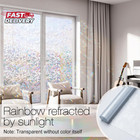 Rabbitgoo Window Privacy Film Rainbow Film Decorative Window Sticker  3d Static 