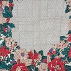 Handmade Christmas Flower Wreath Quilt Wall Hanging 36  Square Beautiful Colors