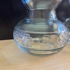 Clear Glass Bulb Forcing Vase  Embossed Floral Planter  3 