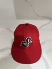 Minor League Baseball Hat Cap Fitted Mens 7 1 8 Red Wool New Era Usa 59fifty