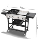 4 Burner Gas Grill   griddle Combo 38240 Btu Propane Bbq For Outdoor Patio Cooking