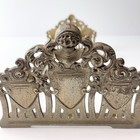 Antique Judd Expandable Medieval Knight Shield Cast Iron Bookends 9974 Gothic