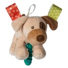 Taggies Soft Baby Rattle With Teether Ring  6-inches  Buddy Dog