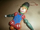 2 Vintage Wooden Pull Puppets Ornaments Clown Jester M Gschnitzer Austria