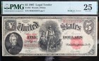 1907  5 Five Dollar Legal Tender Pcblic Error   Fr 92    woodchopper  Pmg 25 875