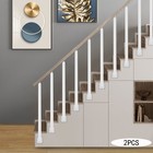 Steel Handrail Posts 2pcs 35in White Modern Design For Home Villa Staircase