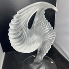 Vintage Signed Lalique Frosted Crystal  trophee  Dancer ice Skater  13  Tall