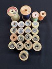 Vintage J   P Coats Wooden Thread Spools Lot Of 20 Mercerized Boilfast