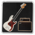 Pamp Fender 2x 1 Oz Fine Silver Precision Bass And Amp Shaped Coins Colored