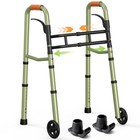 Narrow Folding Walkers For Seniors - 5  Wheels  350lbs Capacity  Lightweight   P
