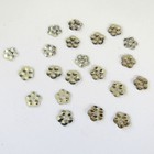 Sequins 5 Petal Flowers Silver Embossed 7mm  also Available Large Lot Discount 