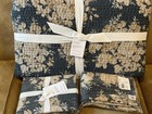 Pottery Barn Juliette Toile Pickstitch Full   Queen   2 Std Shams New Steel Blue