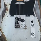 Custom Vintage 50s Tl Style Heavy Relic White Electric Guitar Ss Pickups Ship Us