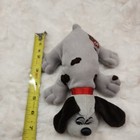Vtg Tonka Gray Dark Brown Spotted Pound Puppy 7  Plush Stuffed Animal Toy Dog 