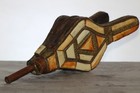 Vintage Wooden Fireplace Bellows Hand Blower Carved Design Hearth Decor Tool