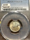 1941-p Mercury Silver Dime 10c Pcgs Mint State 65 Ms 65 Full Band Fb Nice Toning
