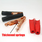 2pcs Red Black Strong Thickened Alligator Clip Car Battery Electrical Clamp