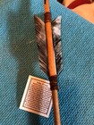 1 Navajo Arrow 19  W grey Turkey Feathers-leather-hand Carved Arrowhead Great 
