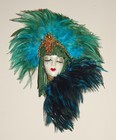 Unique Creations Small Art Deco Lady Face Mask Wall Hanging Decor In Matt Finish