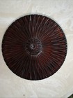 Vintage Celebrity Crystal Cut Lucite Powder Box With Powder Puff   Powder 