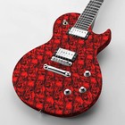 Quiet Flaming Skulls 24 - 20  X 38  Hydrographic Film Hydro Dipping