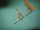 2 Old Small Shelf Brackets 4 X 3  Rustic Vintage Industrial