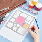 Metal Geometric Stencil Template Stainless Steel Journal Scrapbook Engraving
