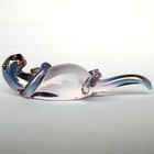 Sea Otter Figurine Blown Glass Crystal Gold Sculpture 