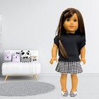 Doll Clothes Fits American Girl 18 Inch Handmade Pleated Skirt  Top  Jane Shoes