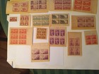 Lot Of Different Antique United States Postage Stamps Unused Hinged On Paper