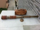 Brass Telescope Antique Spyglass Leather Engraving Scope Pirate Vintage Style